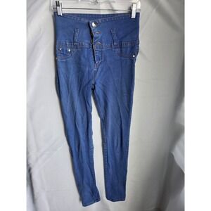 Firenze Skinny Jeans Women Blue Medium Wash Skinny Ultra High Rise